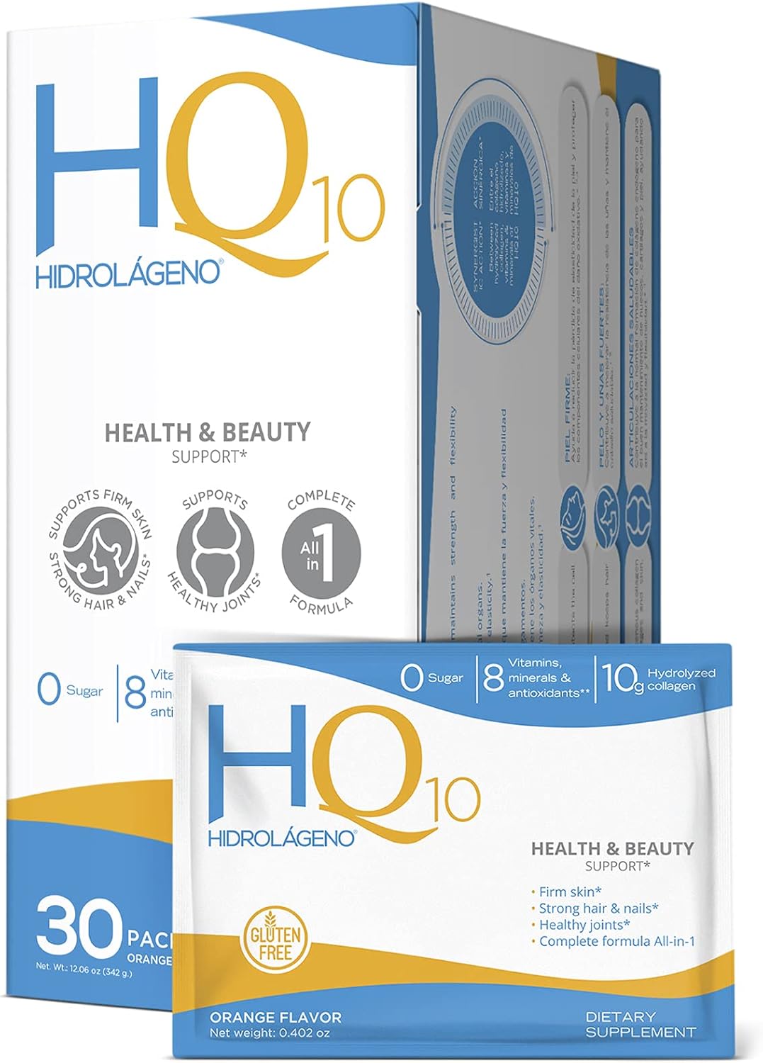 Hydrolyzed Collagen with CoQ10, Vitamins, Zinc, and Antioxidants - 30 Sachets, 4.2 Ounce Pack