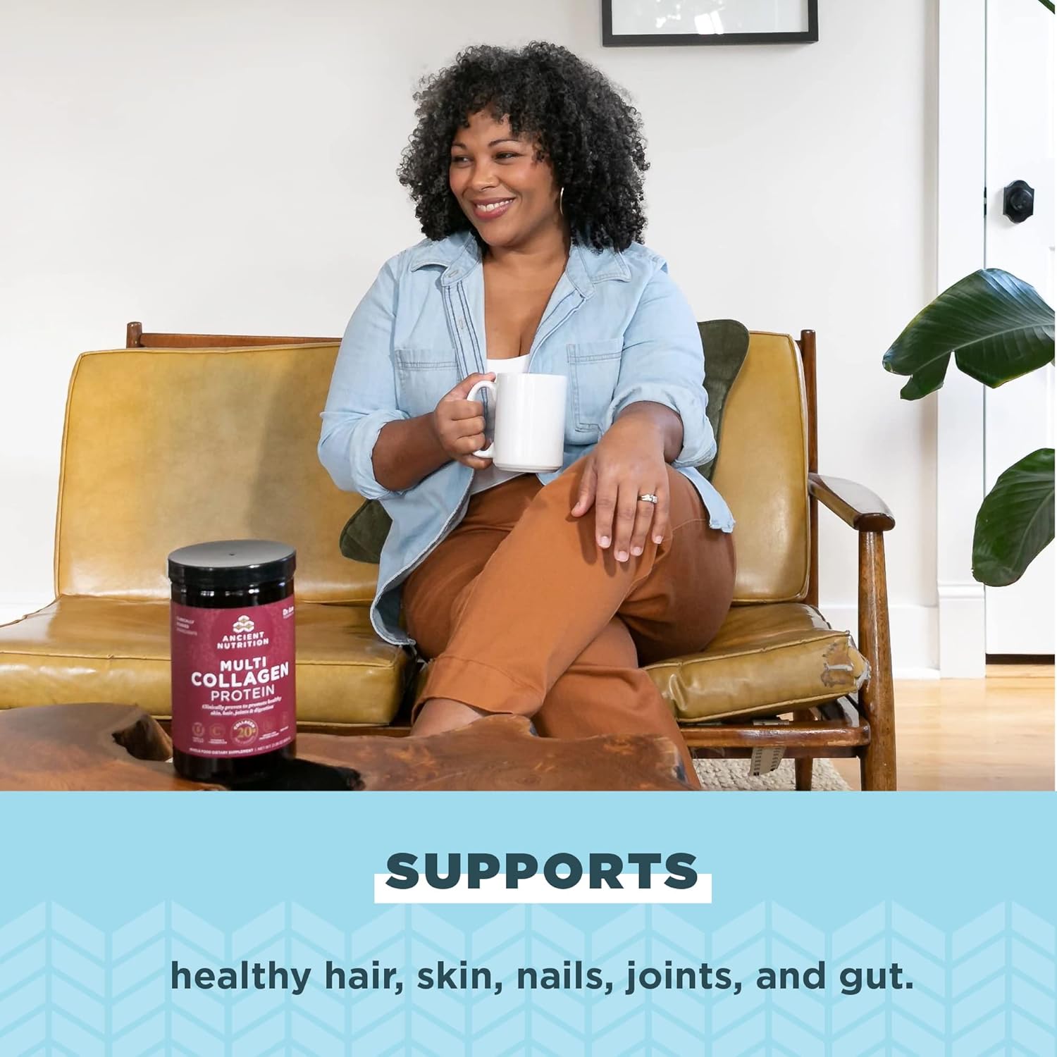 Hydrolyzed Multi Collagen Protein Powder with Probiotics and Vitamin C - 45 Servings, 16oz - Skin, Nails, Gut Health Support