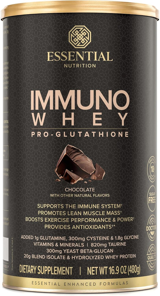 Hydrolyzed Whey Protein Powder with Amino Acids for Immune Support - Chocolate Flavor - 16.9oz