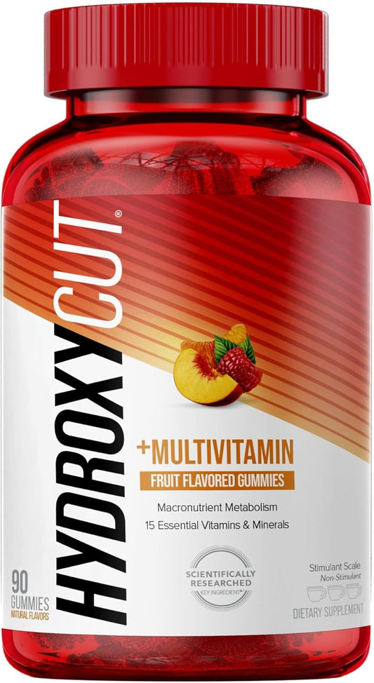 Hydroxycut Gummies: 99% Caffeine Free Metabolism Support with Vitamins & Minerals for Women & Men