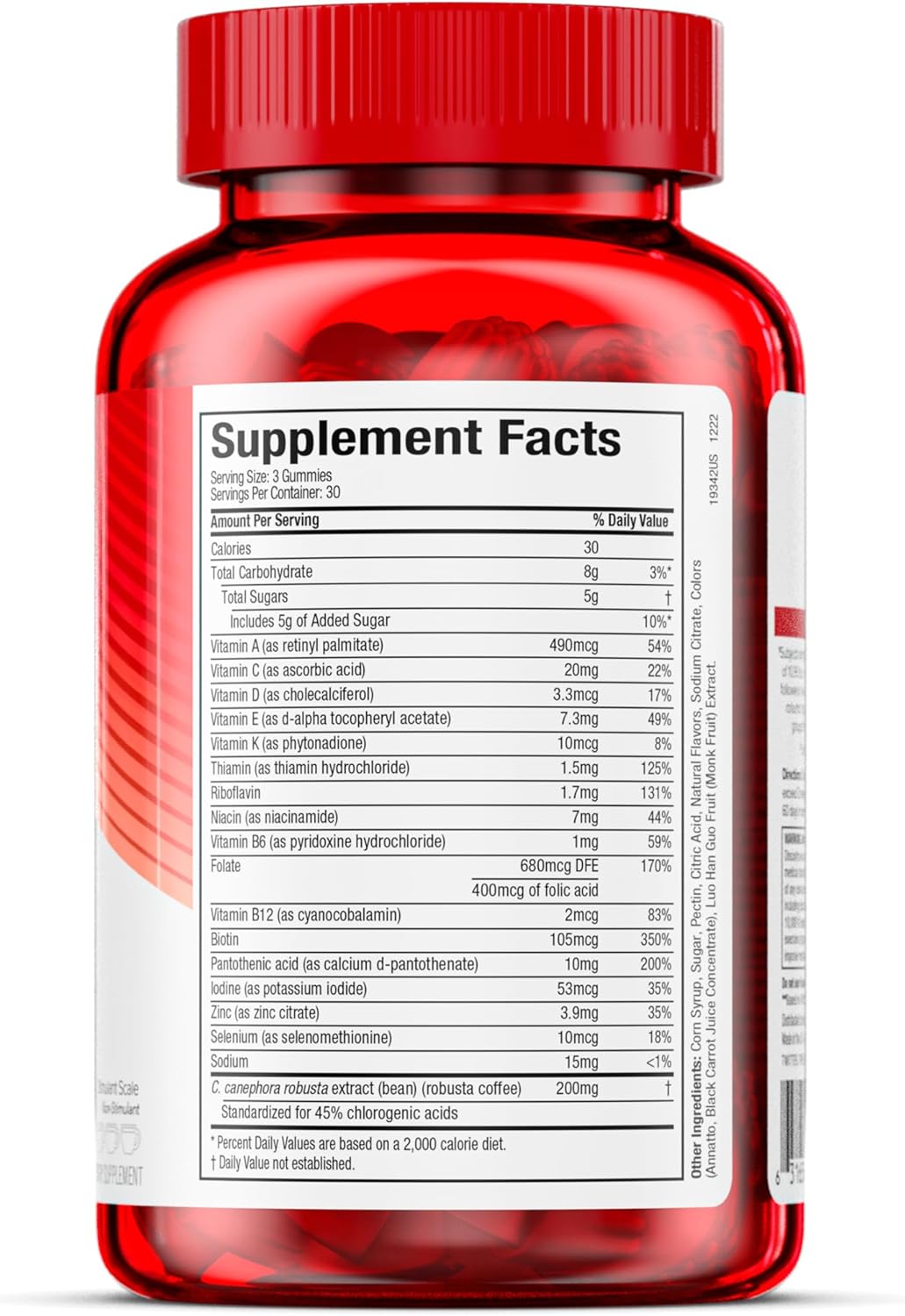 Hydroxycut Gummies: 99% Caffeine Free Metabolism Support with Vitamins & Minerals for Women & Men