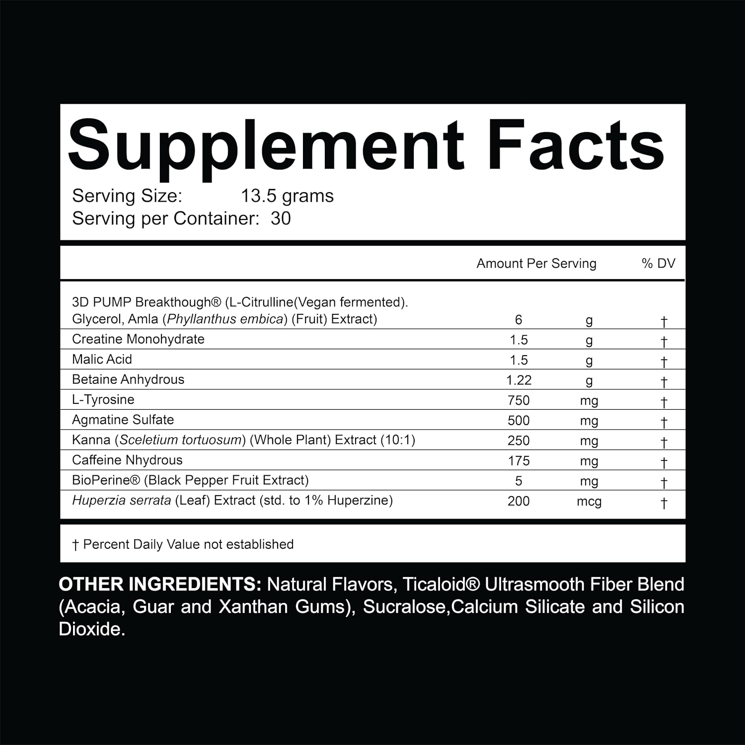 Hyfuel Nutrition Zeus Pump Pre-Workout Powder - Enhance Focus and Energy - With Creatine, L-Citrulline, Agmatine, Kanna, Betaine Anhydrous - 3D Pump Breakthrough® Formula - Tropical Peach Flavor - Sugar-Free