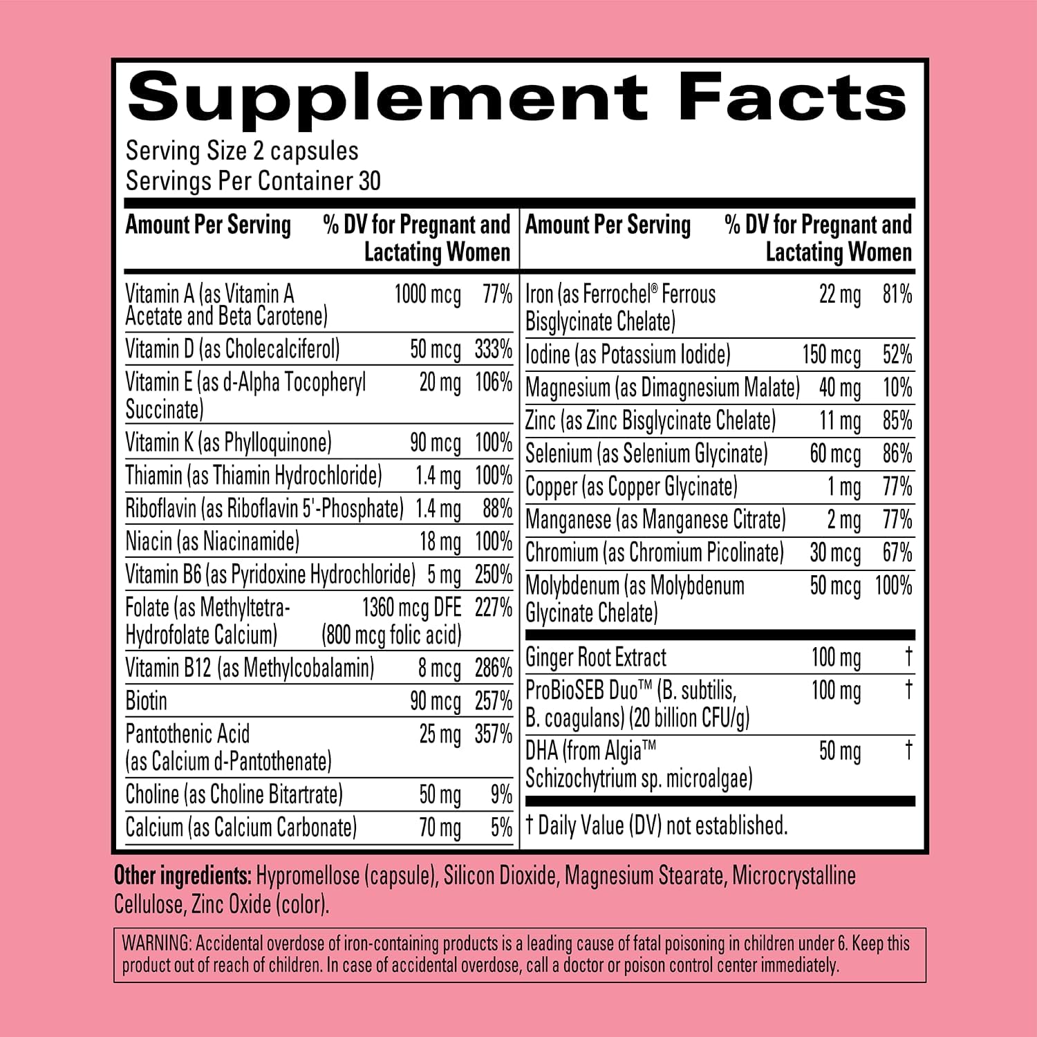 Hyland's Easy Morning Prenatal Multivitamin with Digestive Health & Morning Sickness Relief, 60 Vegan Capsules