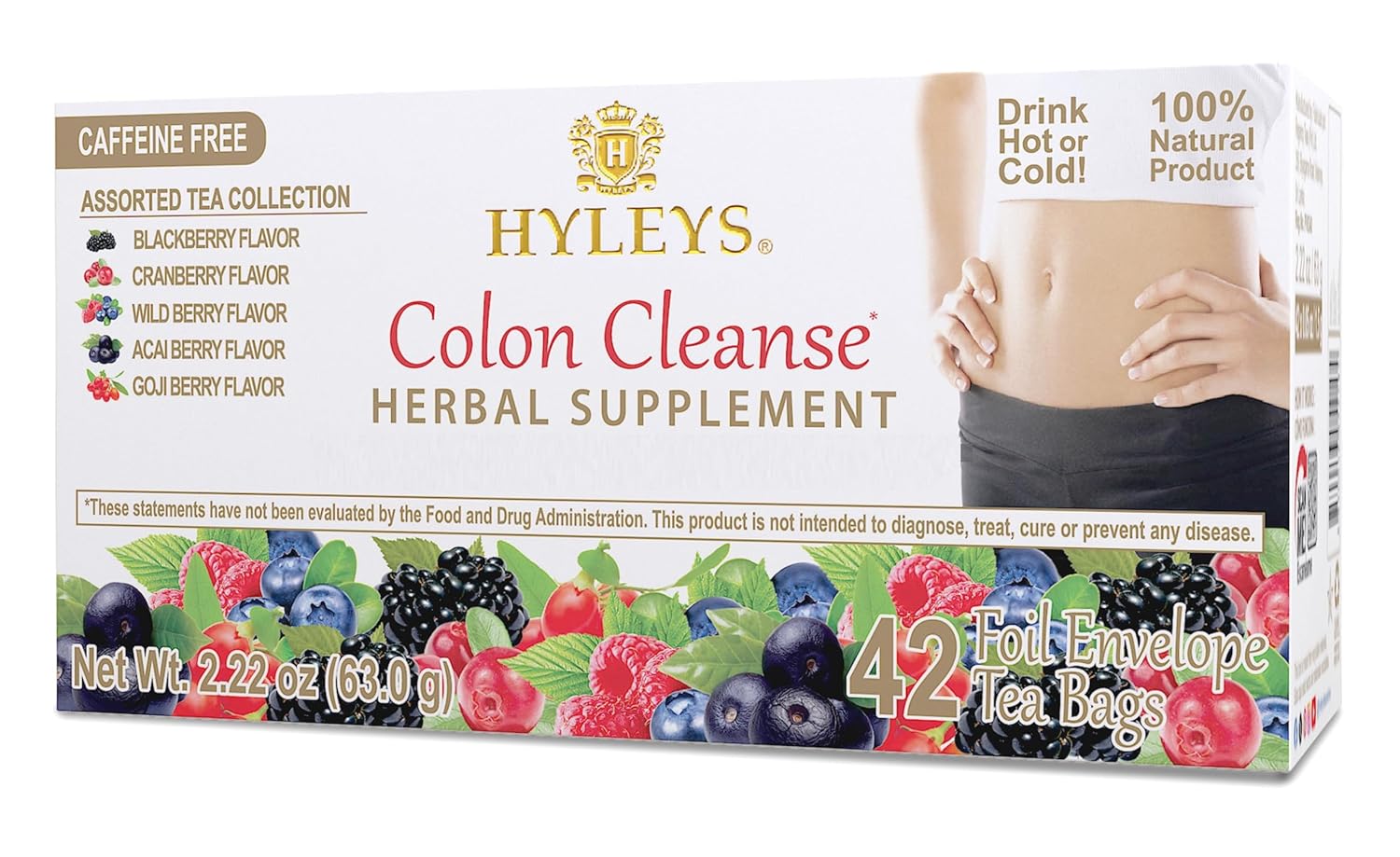Hyleys Colon Cleanse Tea Variety Pack - 42 Tea Bags (1 Pack)