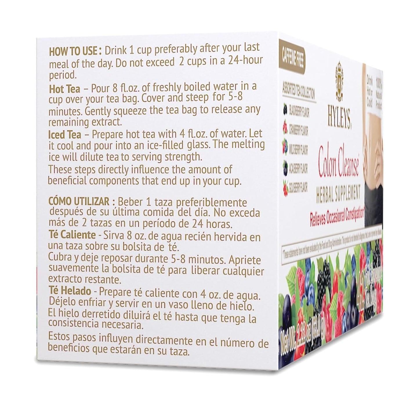 Hyleys Colon Cleanse Tea Variety Pack - 42 Tea Bags (1 Pack)