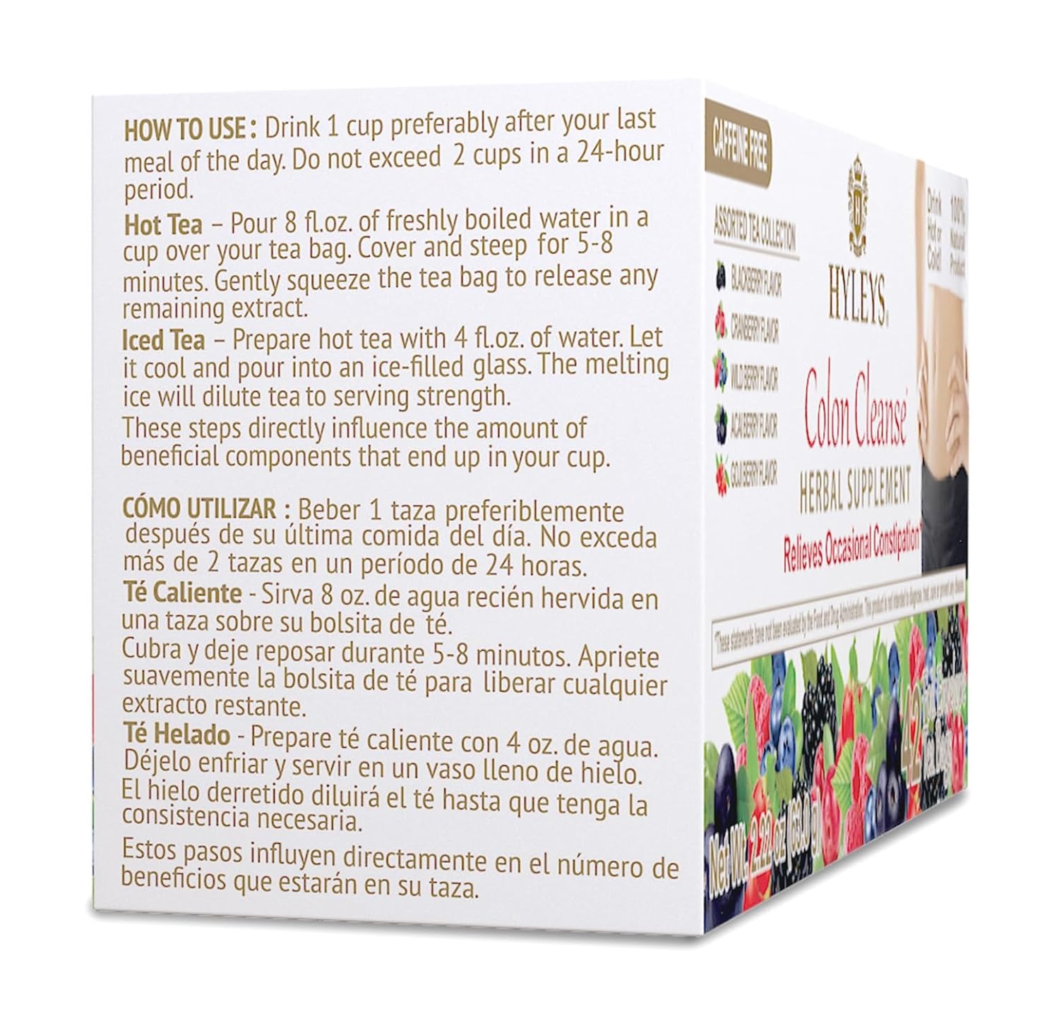 Hyleys Colon Cleanse Tea Variety Pack - 42 Tea Bags (1 Pack)