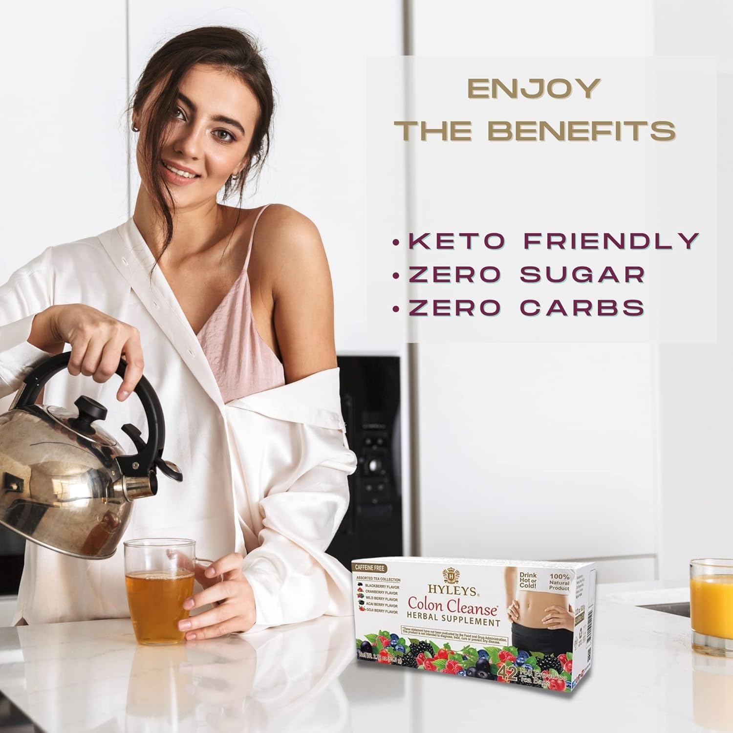 Hyleys Colon Cleanse Tea Variety Pack - 42 Tea Bags (1 Pack)