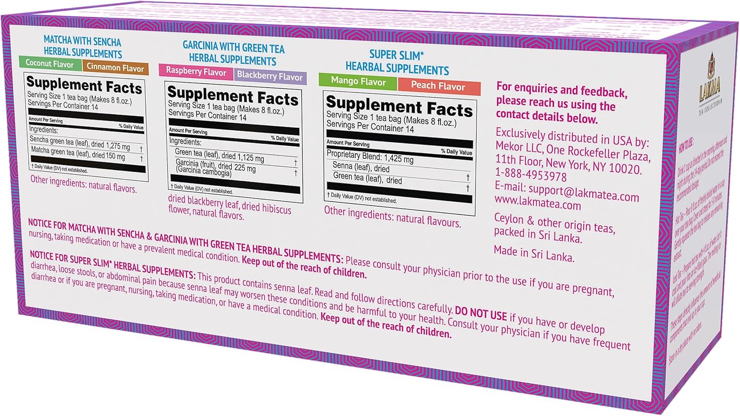 HYLEYS Lakma Green Tea Weight Loss Kit - 14 Days Supply, 42 Tea Bags