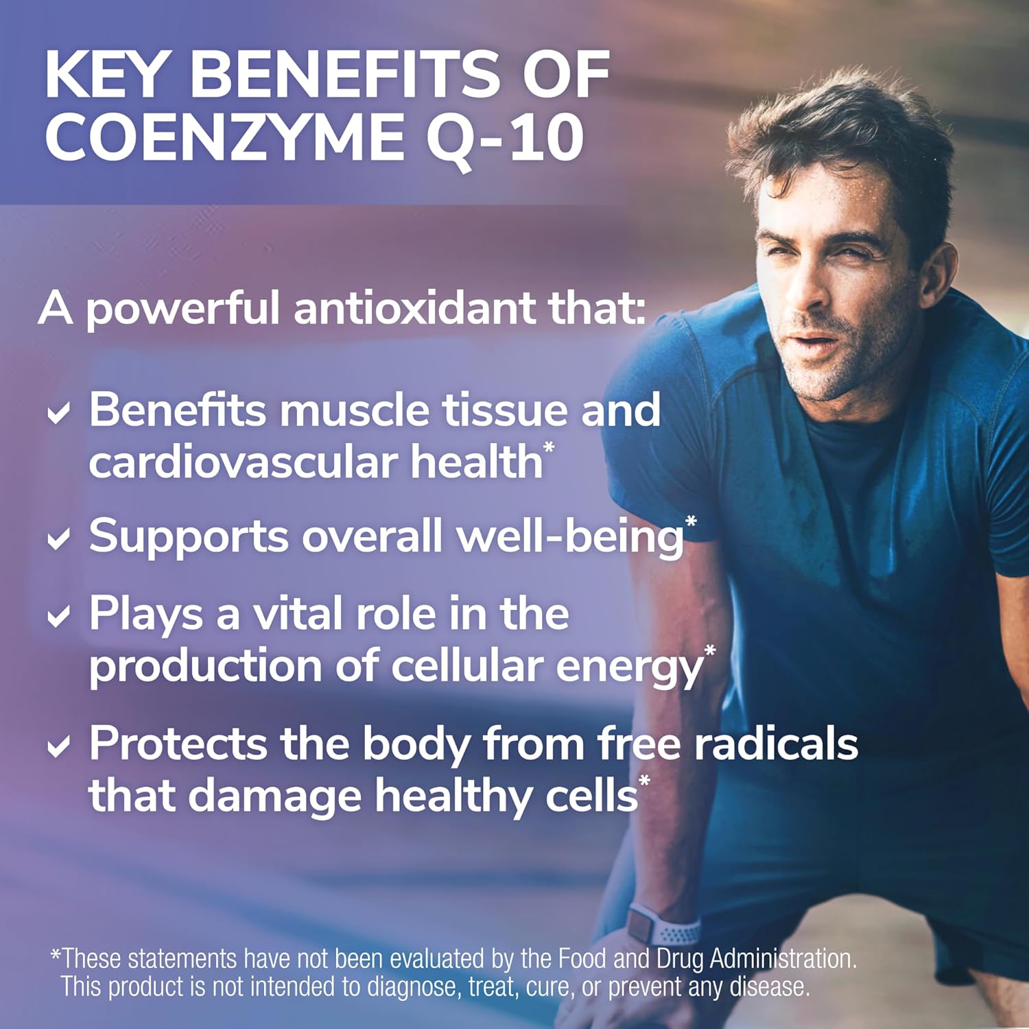 Hypoallergenic CoQ10 300mg Supplement for Heart, Muscle, and Cellular Health, Antioxidant Support for Cardiovascular Wellness - 60 Capsules