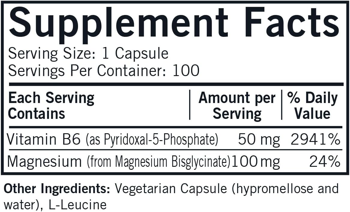 Hypoallergenic Kirkman P-5-P with Magnesium Bisglycinate - Vitamin B-6 Metabolite Supplement