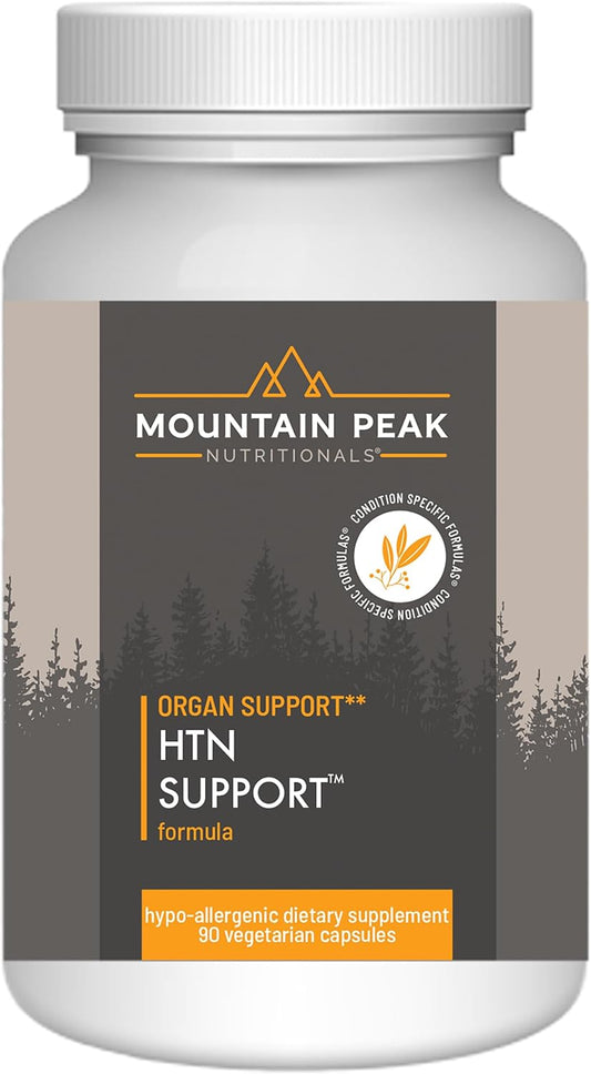 Hypoallergenic Organ Supplement for Healthy Blood Pressure - Mountain Peak Nutritionals HTN Support with Rauwolfia & Magnesium (90 Capsules)
