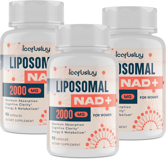 IcarusIvy Liposomal NAD+ Supplement for Women & Menopause Support - 2000MG with Ashwagandha, Maca, Black Cohosh & Ginkgo Biloba - Max Absorption Capsules for Cognitive Clarity, Energy, and Aging Defense