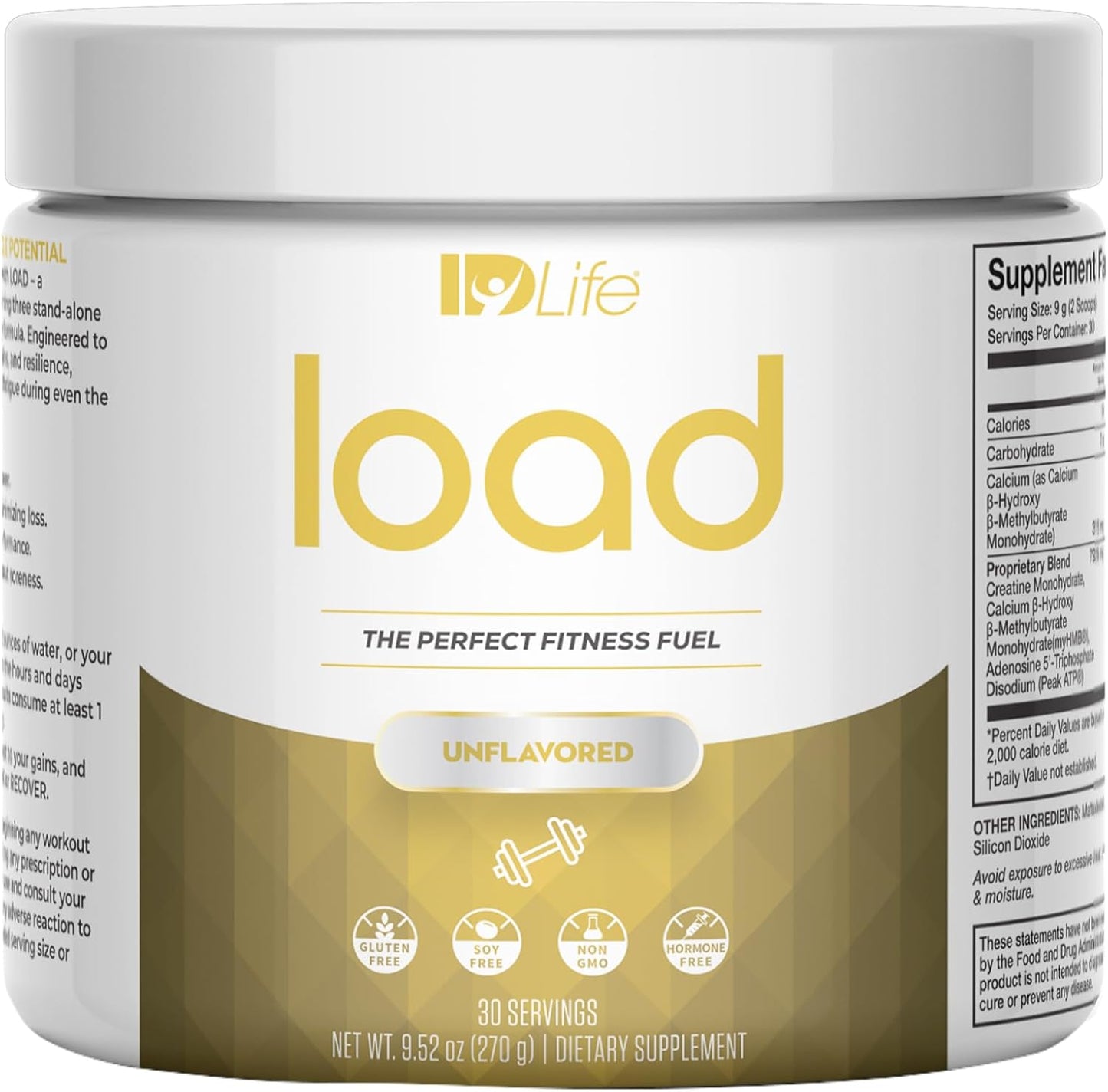 IDLife Premium Unflavored Fitness Fuel Drink Powder - Enhance Performance, Strength, Gains & Endurance - 30 Servings