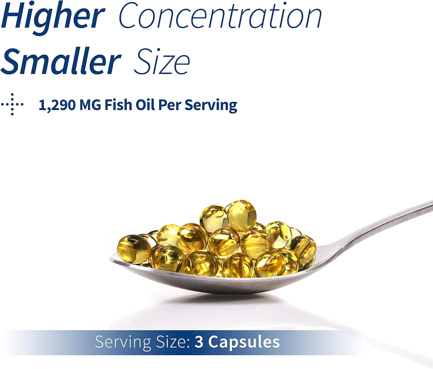 iFOS Certified Spoonful Mini Omega 3 Fish Oil Softgels, 1290mg, 300 Pearls, Easy to Swallow for Women and Seniors, Made in USA