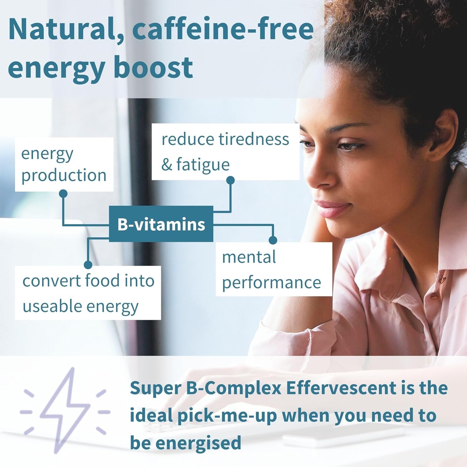 Igennus Super B-Complex Liquid B-Vitamin Effervescent Drink - Methylated Energy Supplement, Orange Flavor, 120 Tablets