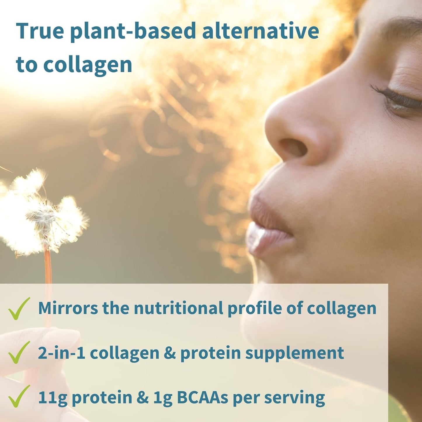 Igennus Vegan Vanilla Collagen Peptide Powder with Vitamin C - Non GMO Plant Based Booster - 140 Servings