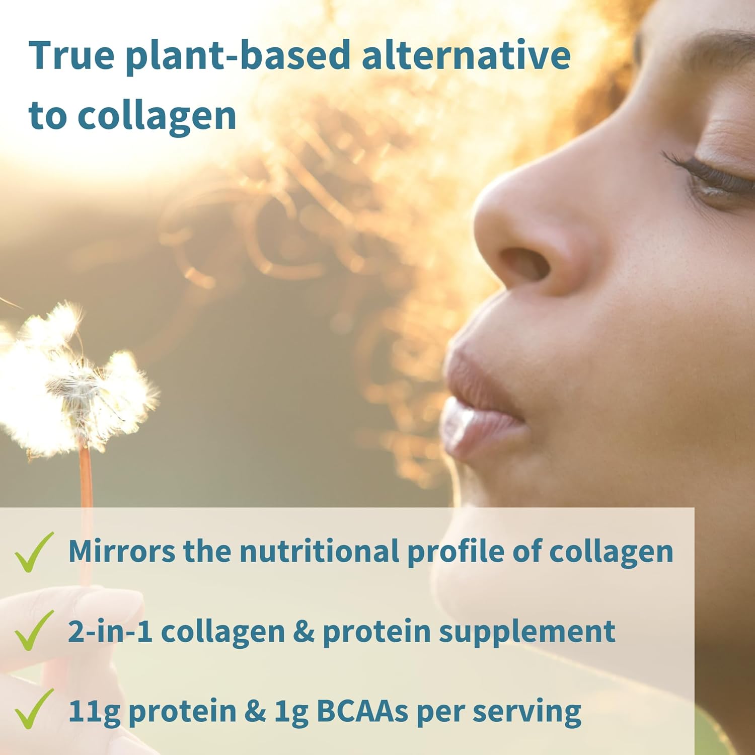 Igennus Vegan Vanilla Collagen Peptide Powder with Vitamin C - Non GMO Plant Based Booster - 140 Servings