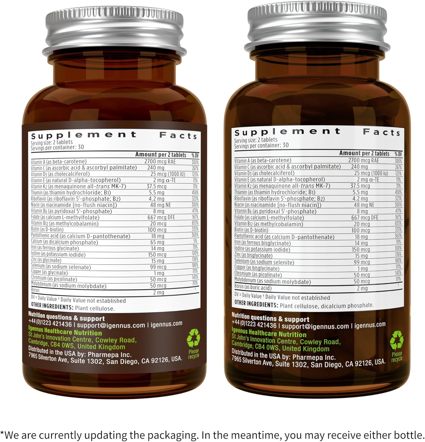 Igennus Women's Multivitamin & Minerals + Curcumin C3 Complex Bundle - Vegan, Sustained Release, Advanced Formula with High Absorption