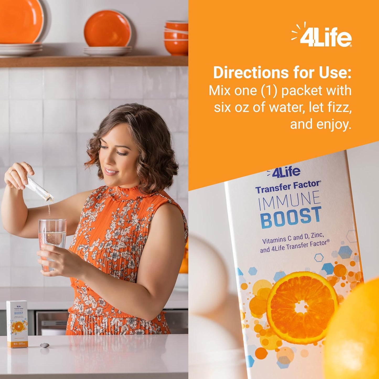 Immune Boost Powder Packs - Transfer Factor, Zinc, Vitamin C - 4Life Wide Spectrum Immune Defense