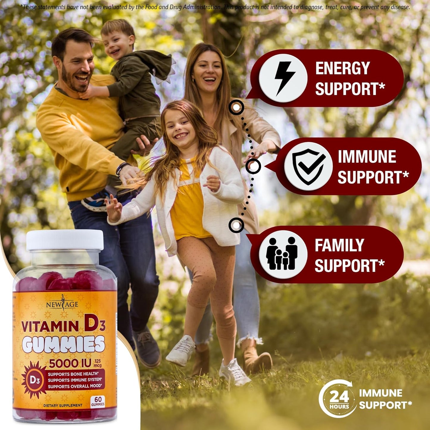 Immune Boosting Combo: Vitamin D3 and Zinc Gummies - 2 Pack, 120 Count
