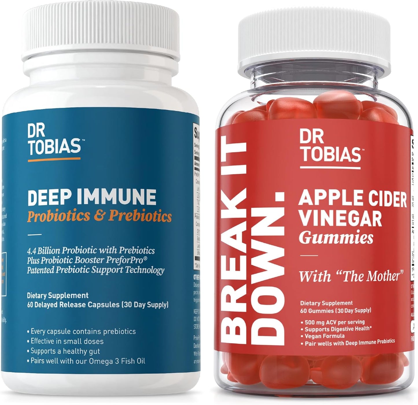 Immune Boosting Probiotic Gummies with Apple Cider Vinegar - Supports Digestive Health and Detoxification - 4.4 Billion CFU and The Mother - Men & Women