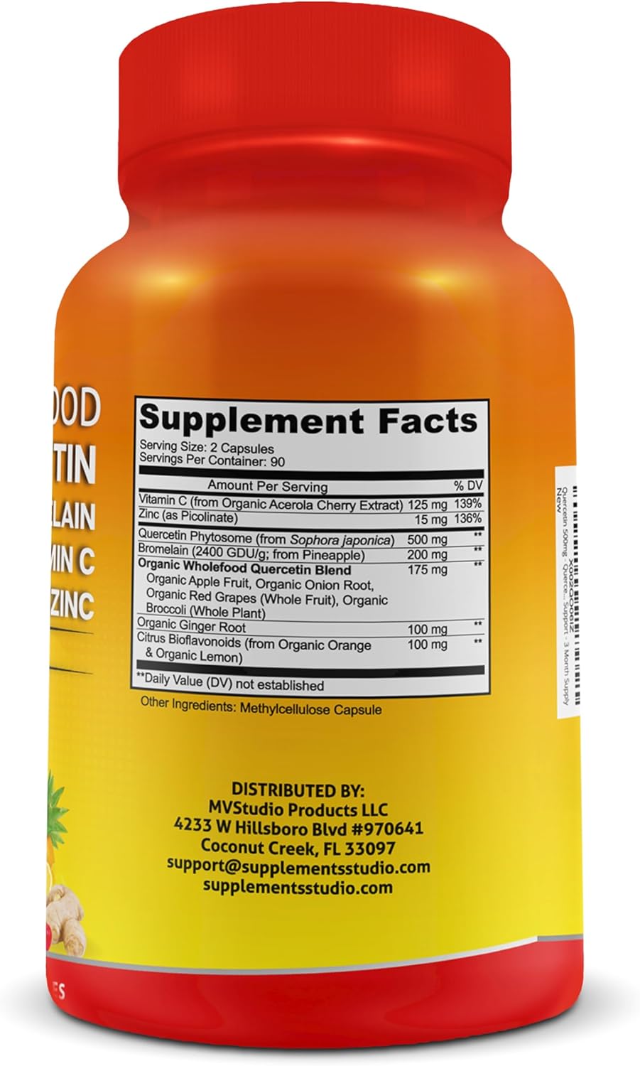 Immune-Boosting Supplement Bundle: Quercetin with Bromelain and Liposomal Vitamin C 1500mg for Overall Health Support
