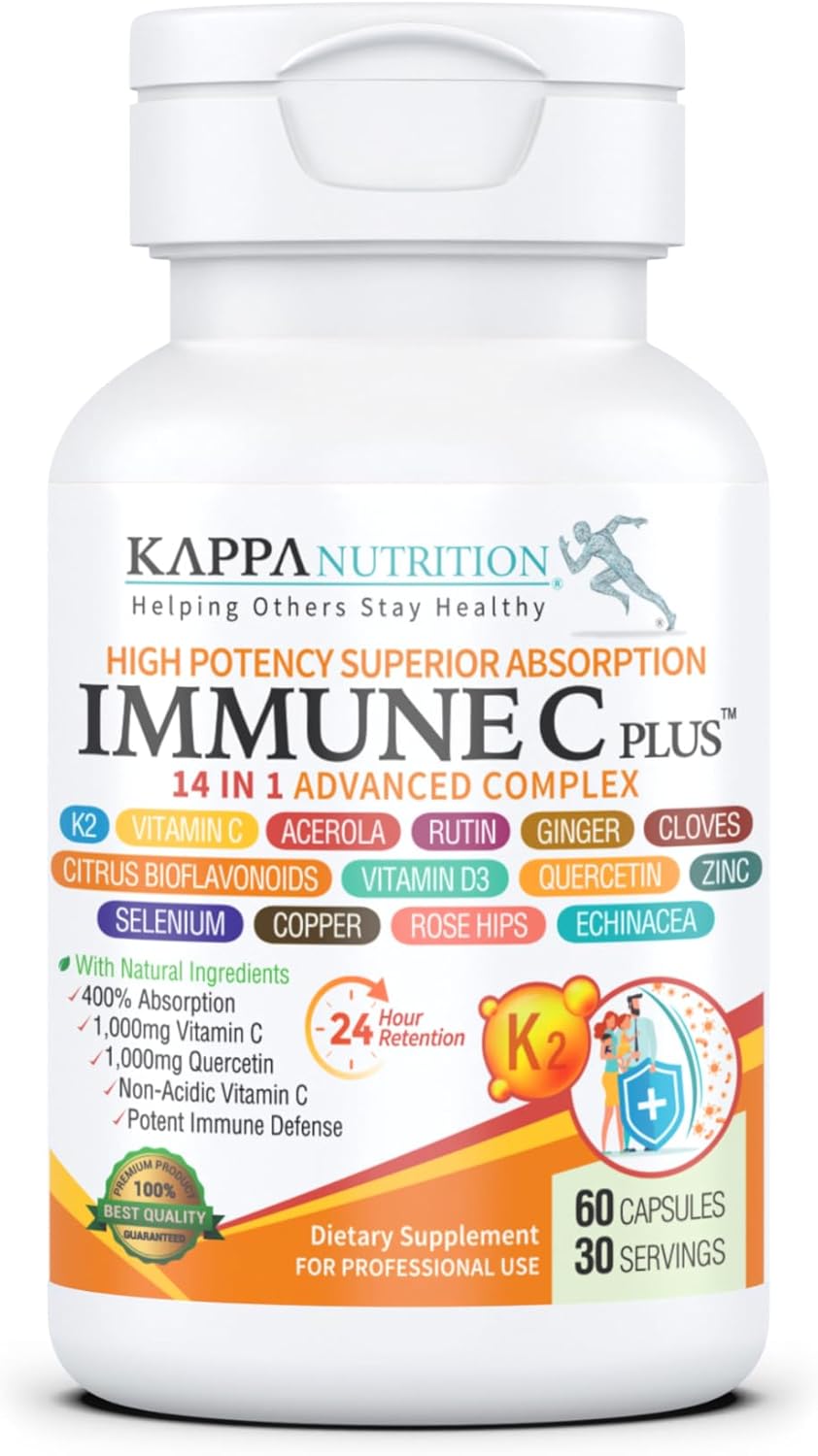 Immune Boosting Supplement with Quercetin, Vitamin C, Zinc, and Vitamin D3 - 60 Count