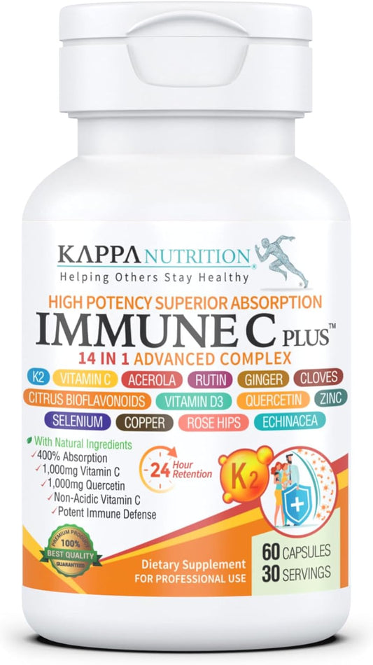 Immune Boosting Supplement with Quercetin, Vitamin C, Zinc, and Vitamin D3 - 60 Count