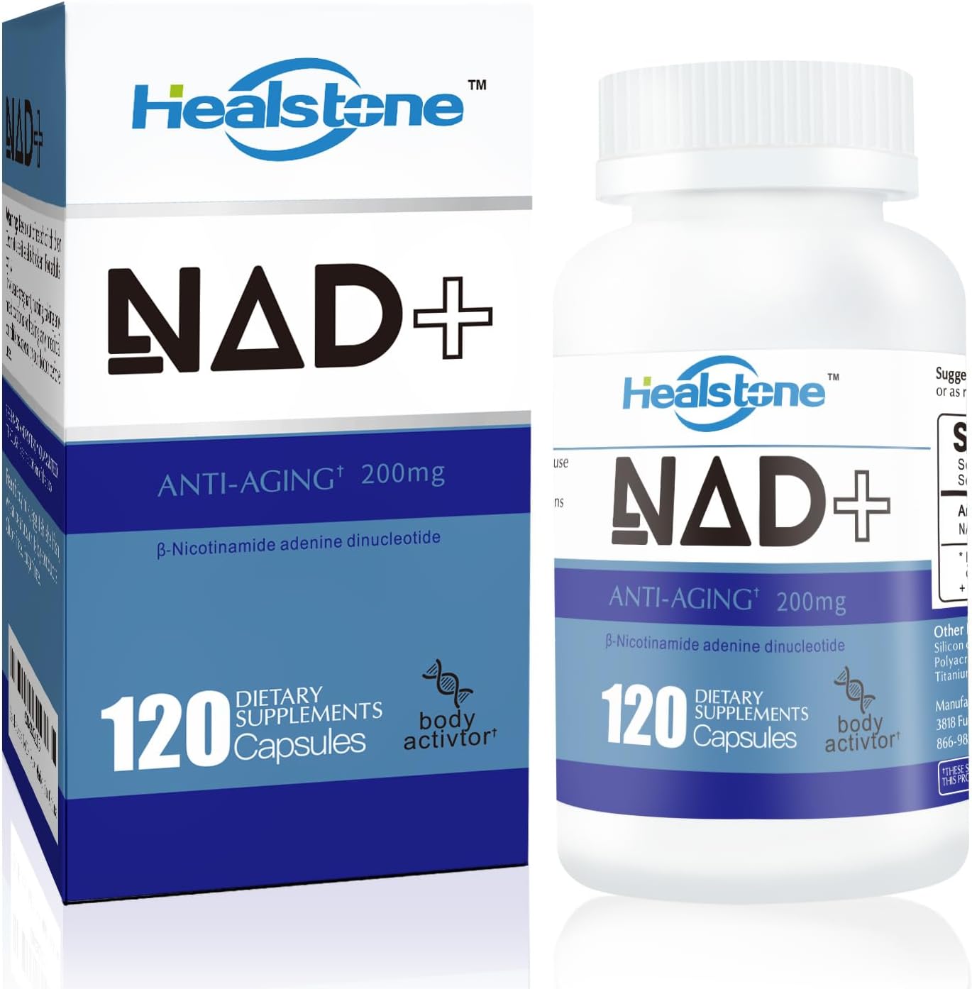 Immune Health Adult Multivitamin with NAD+ 200mg Capsules for Women and Men - Anti Aging Supplement