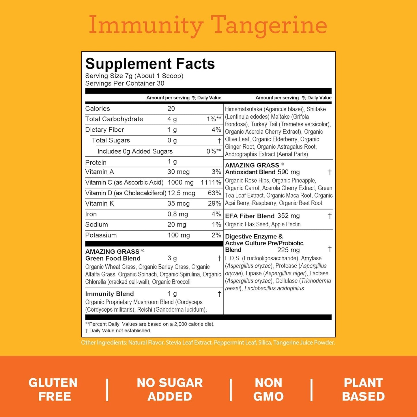 Immune Support and Detox Greens Blend Superfood Powder by Amazing Grass