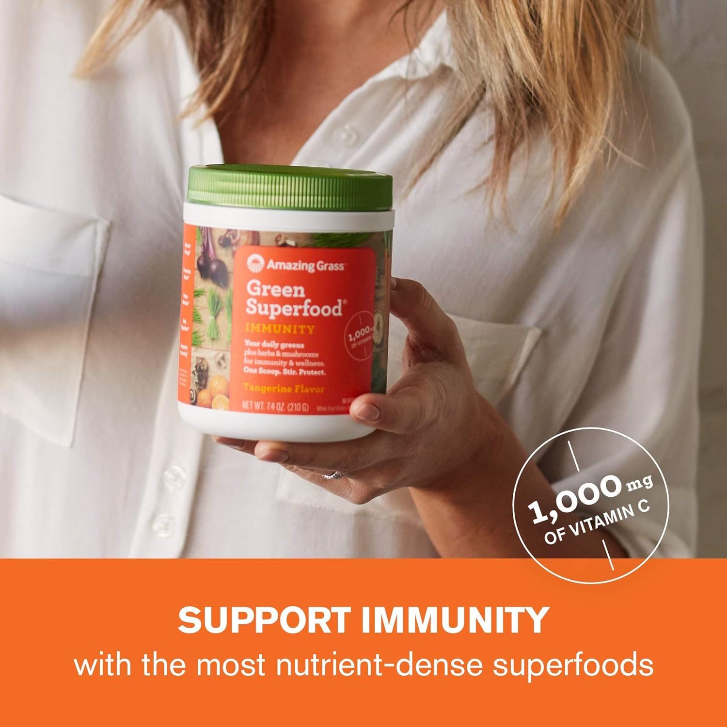 Immune Support and Detox Greens Blend Superfood Powder by Amazing Grass