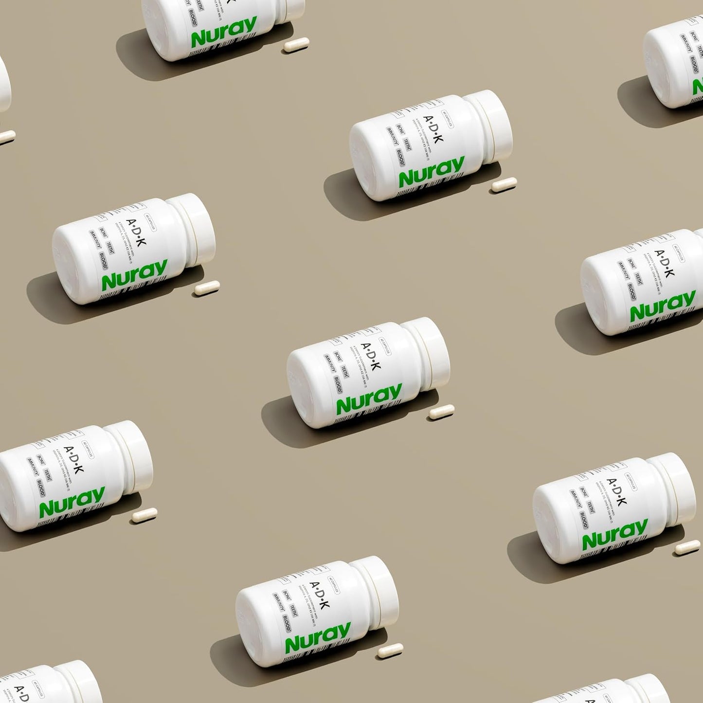 Immune Support & Bone Health Vitamin Complex with A, D3, & K2 - Vegetarian & Gluten Free - 60 Capsules