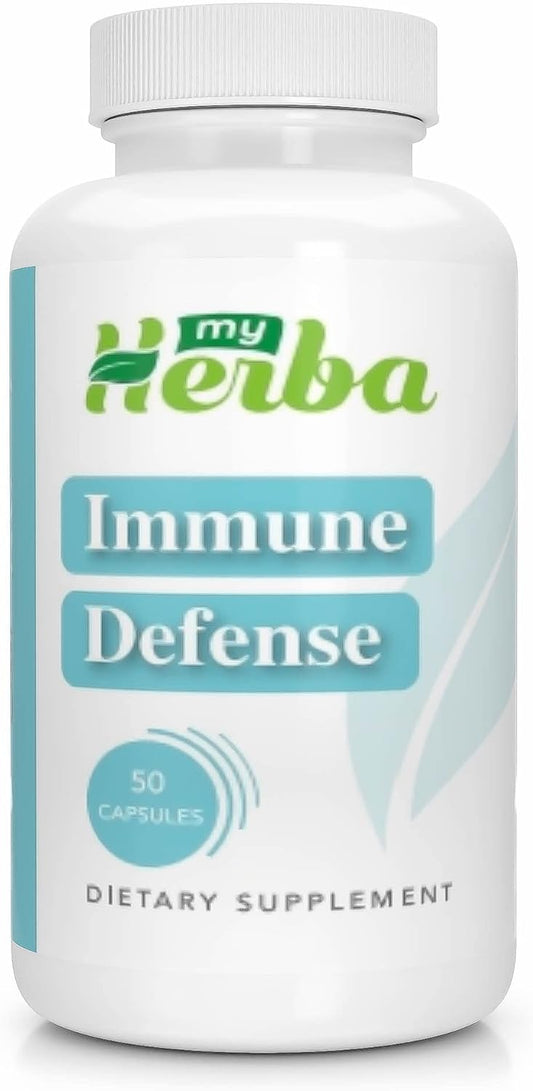 Immune Support Booster Capsules with Echinacea, Zinc, Garlic, Copper & Ginger - 50 Count