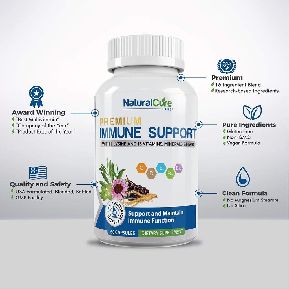 Immune Support Bundle: L-Lysine, Monolaurin, and More from Natural Cure Labs