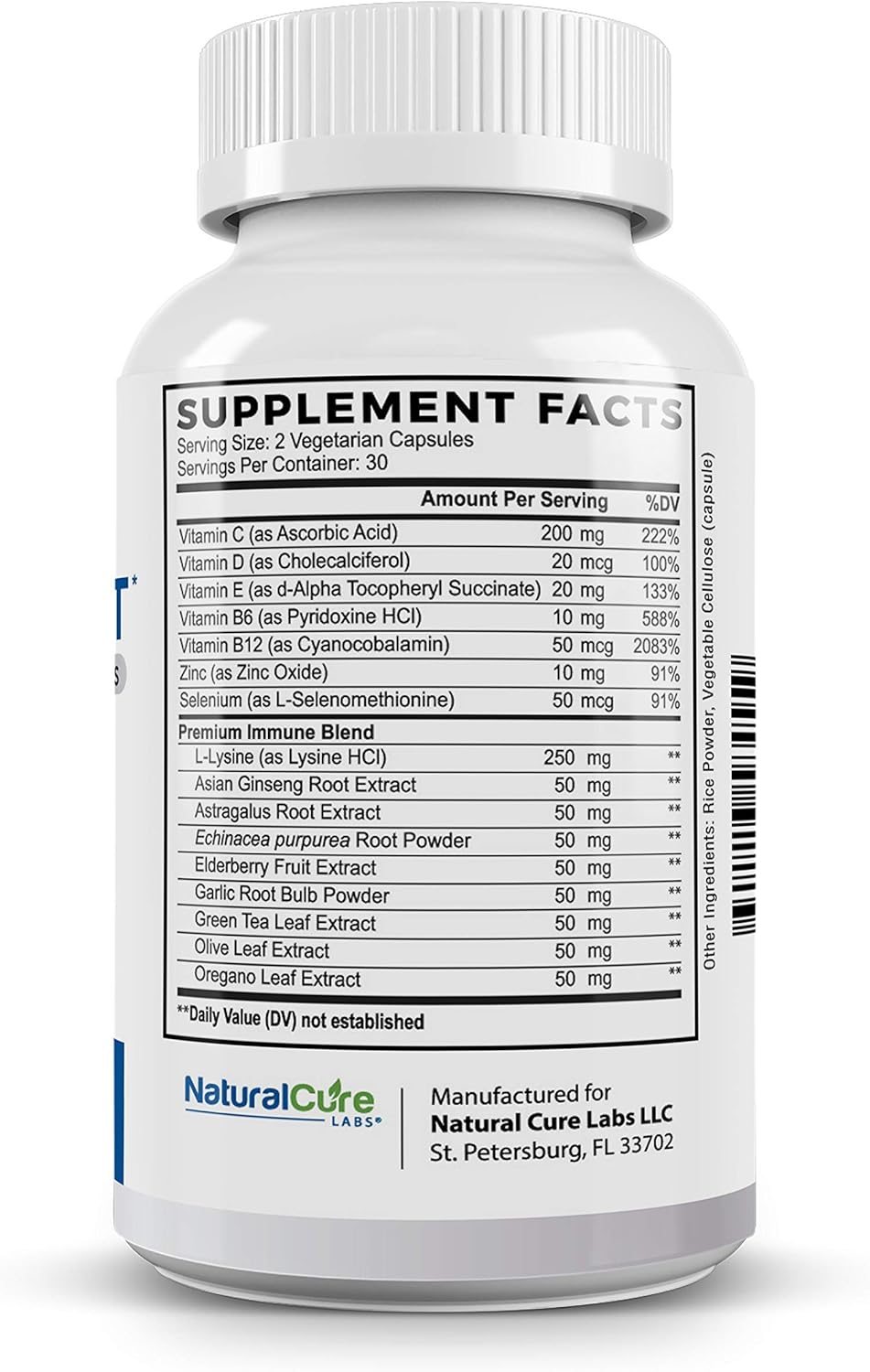 Immune Support Bundle: L-Lysine, Monolaurin, and More from Natural Cure Labs