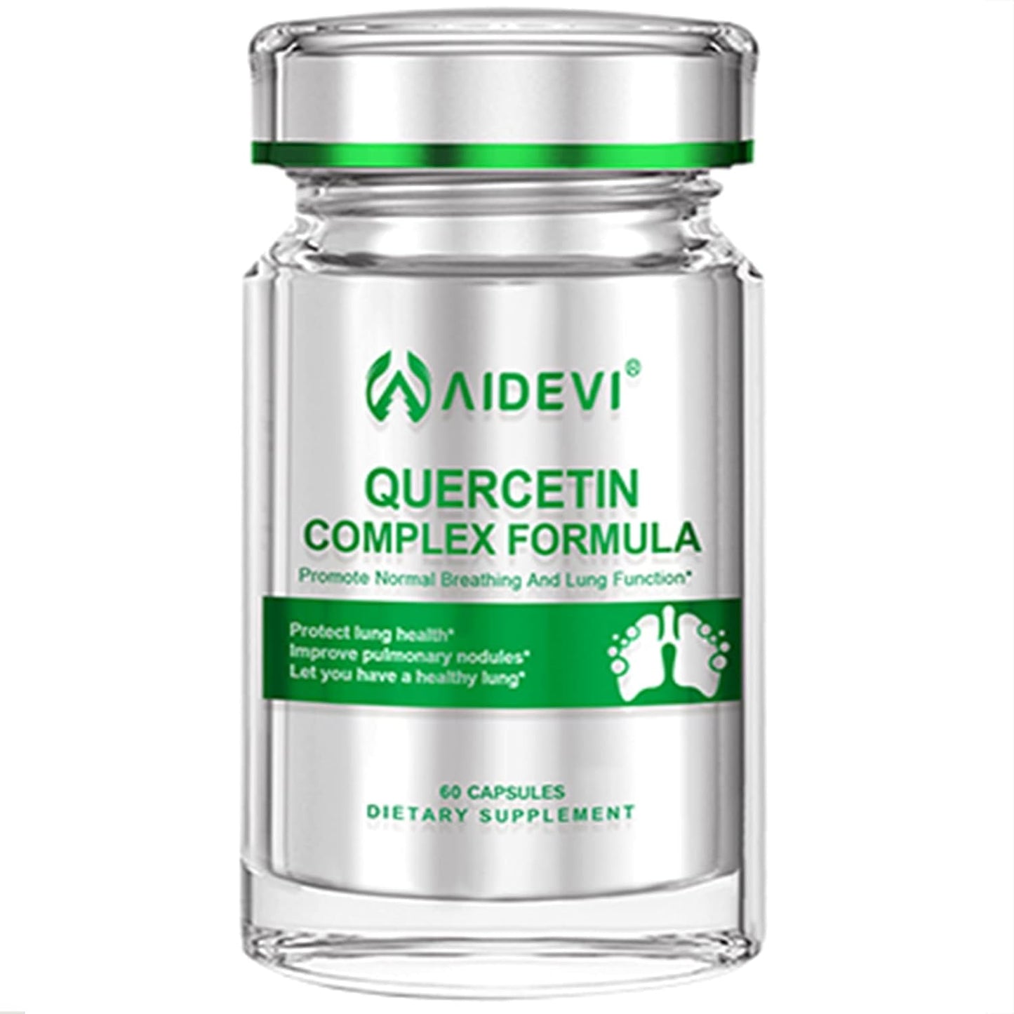 Immune Support & Lung Health Supplement with Quercetin, Bromelain, Vitamin C, & Pteris Multifida Extract - 60 Capsules