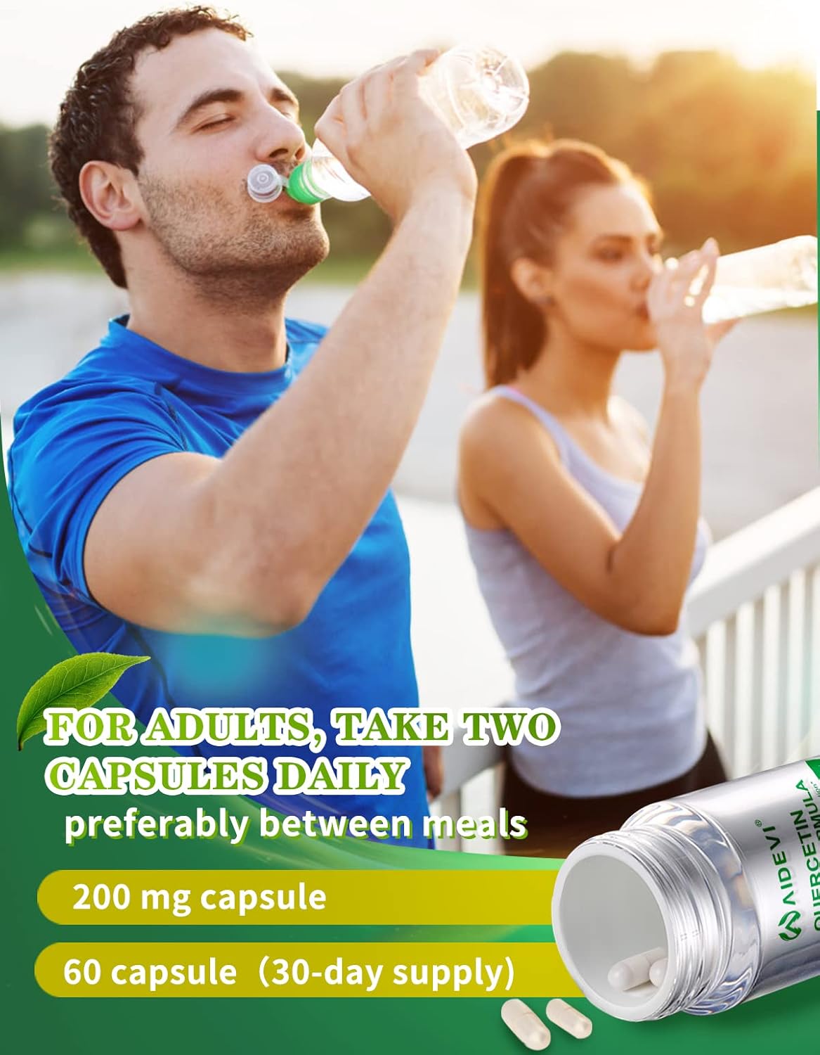 Immune Support & Lung Health Supplement with Quercetin, Bromelain, Vitamin C, & Pteris Multifida Extract - 60 Capsules