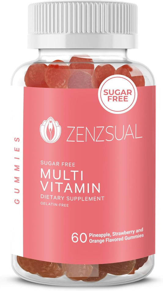 Immune Support Multivitamin Gummies for Adults - Vitamin C, Biotin, Zinc - Tasty, Sugar-Free - 60 Flavored Gummies for Daily Wellness
