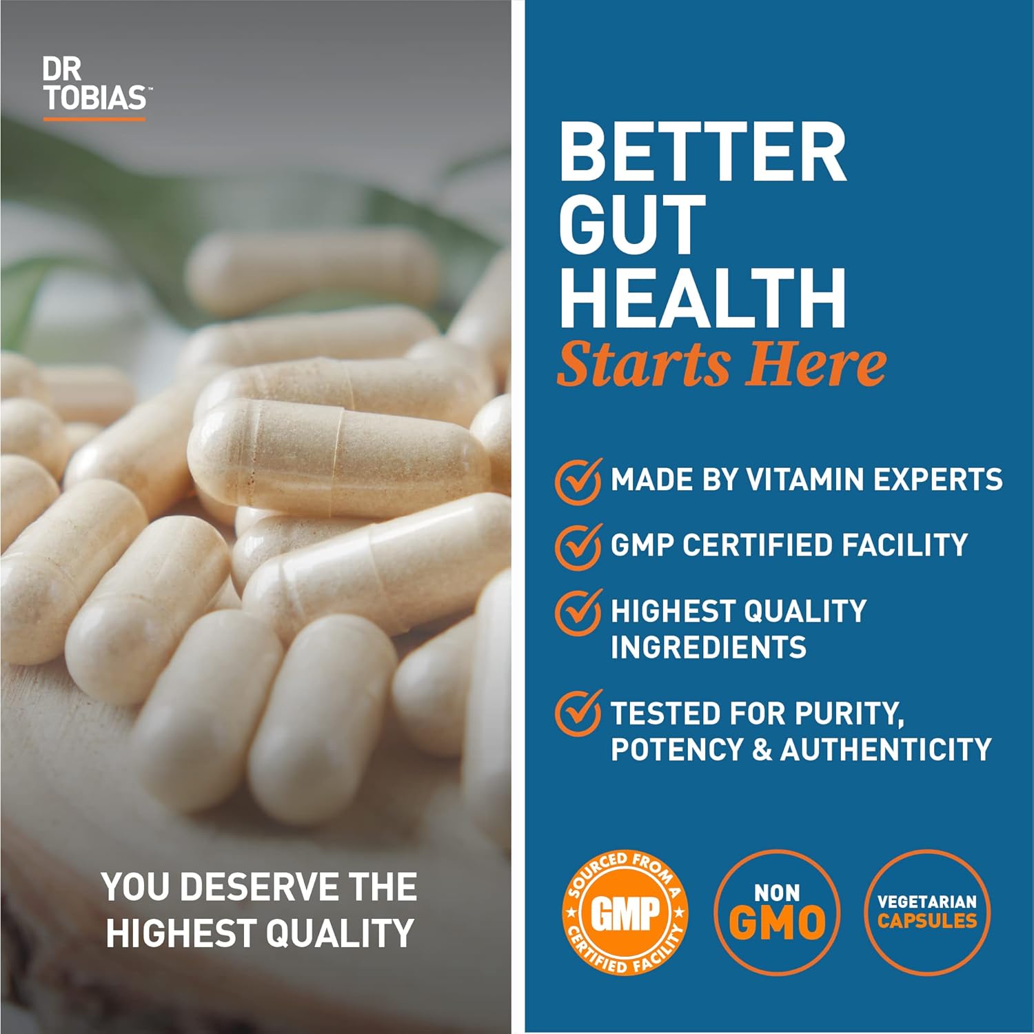Immune Support Probiotic Capsules with Ashwagandha for Digestion & Energy, Non-GMO