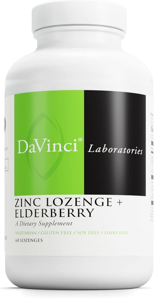 Immune Support Supplement with Vitamin D3, Zinc, Elderberry - Lemon Flavored Lozenges for Healthy Lungs & Throat - 60 Count