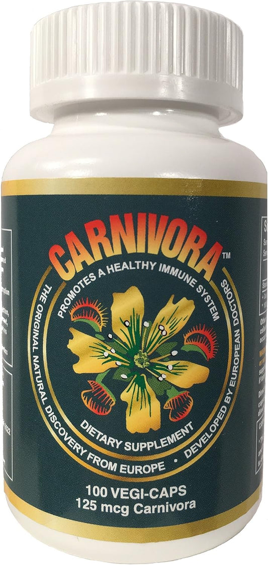 Immune System Support Capsules - Vegan, Gluten-Free Carnivora Vegi-Caps (100 Capsules)