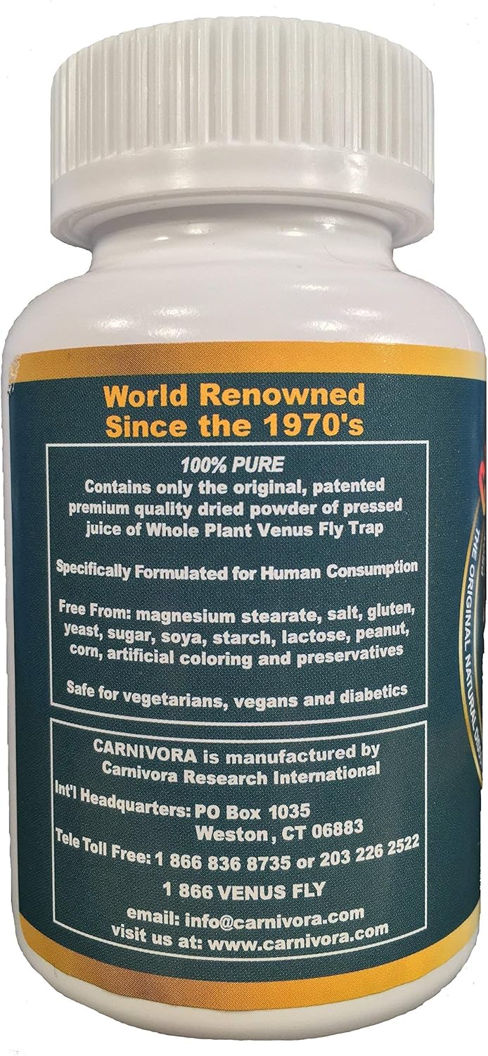 Immune System Support Capsules - Vegan, Gluten-Free Carnivora Vegi-Caps (100 Capsules)