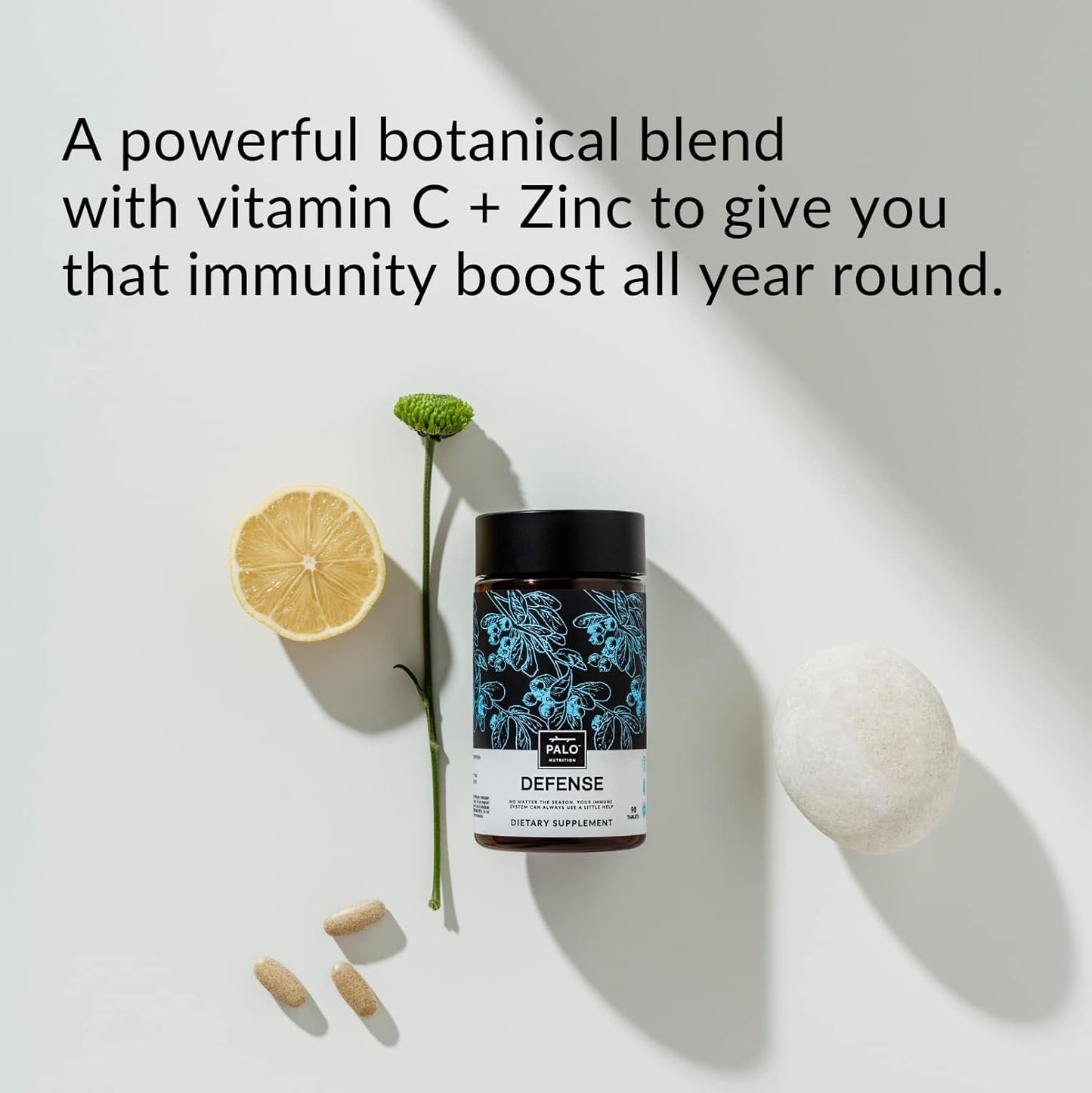 Immune System Support Supplement with Elderberry, Vitamin C, Zinc - 90 Tabs