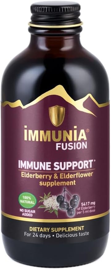 Immunia Fusion Antioxidant Formula with Elderberries and Blue Fruits - Boost Immune Support (1-Pack)