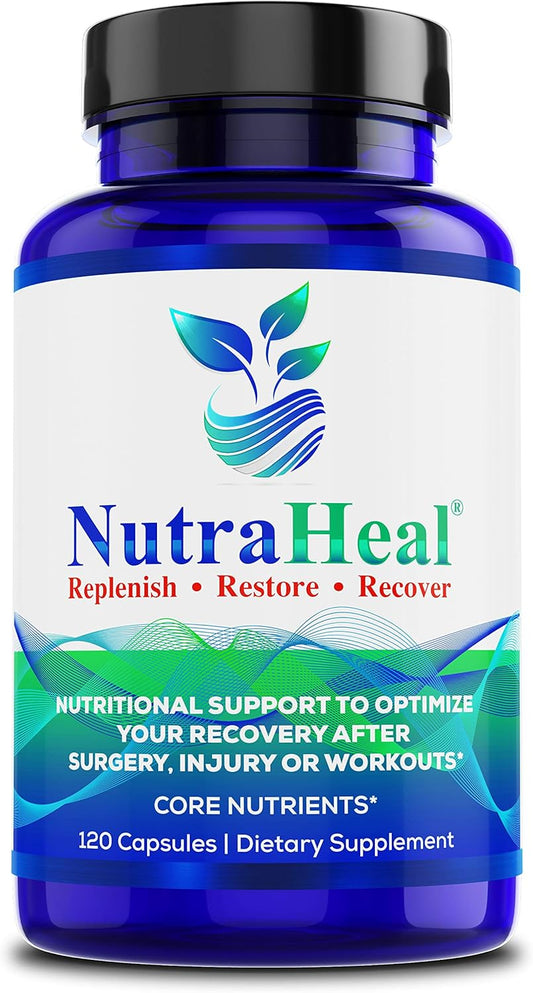 Immunity-Boosting Nutraheal Supplement with Vitamin D3, Calcium HMB, Zinc & Bromelain - 120 Capsules for Post-Surgery Recovery & Sports Injuries