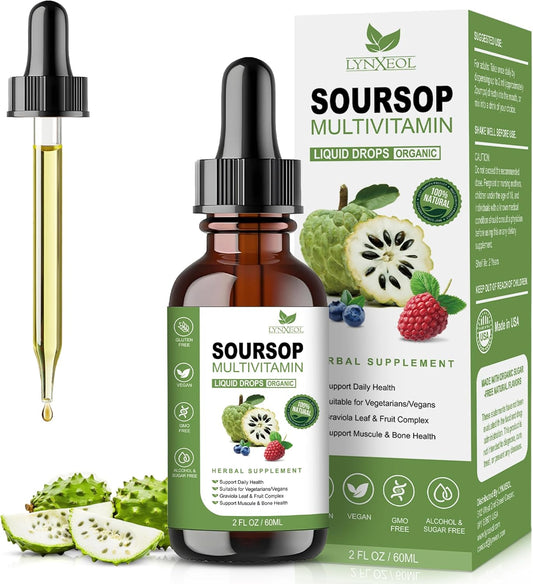 Immunity Boosting Soursop Bitters Liquid Drops for Liver Health & Antioxidant Support - 2 Fl Oz