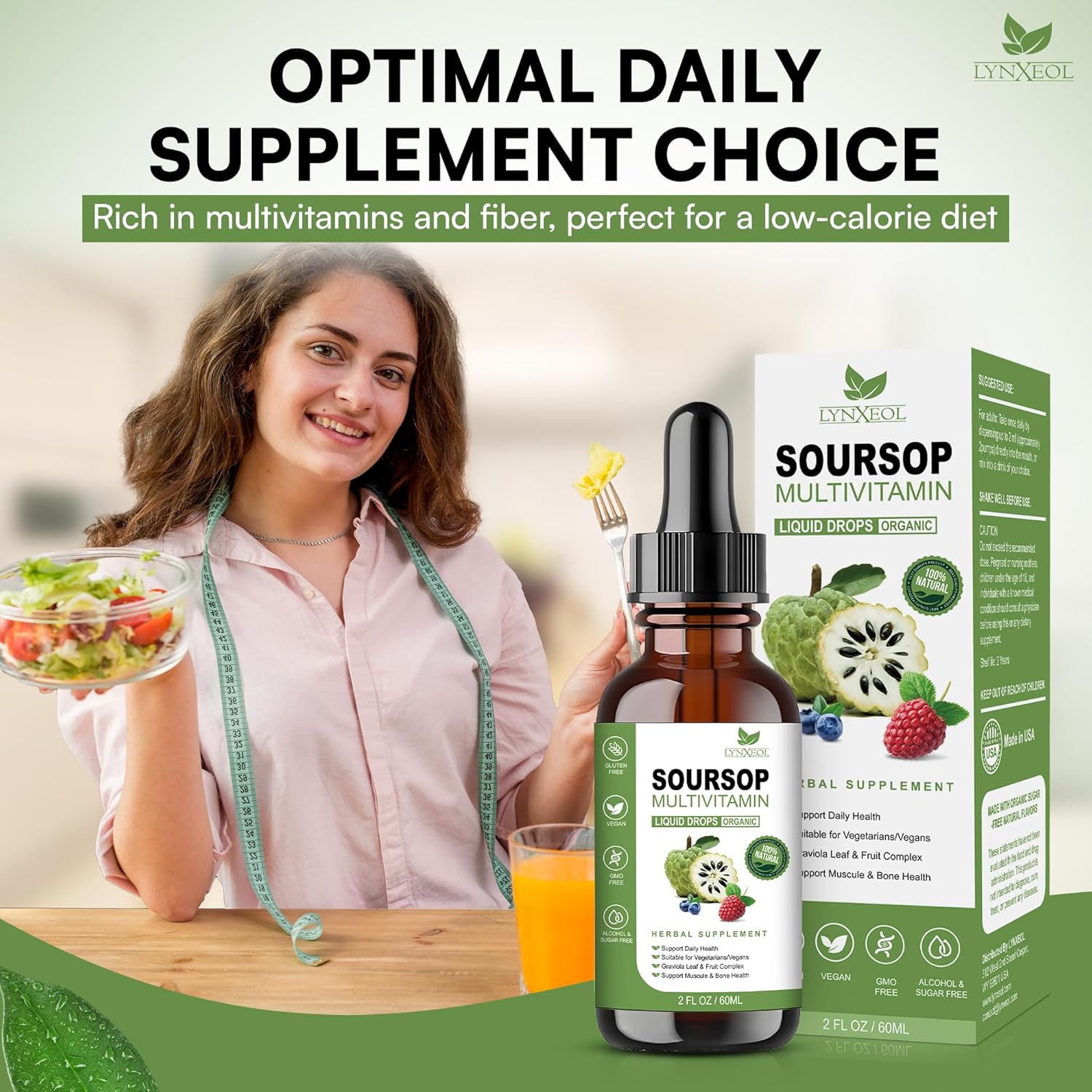 Immunity Boosting Soursop Bitters Liquid Drops for Liver Health & Antioxidant Support - 2 Fl Oz