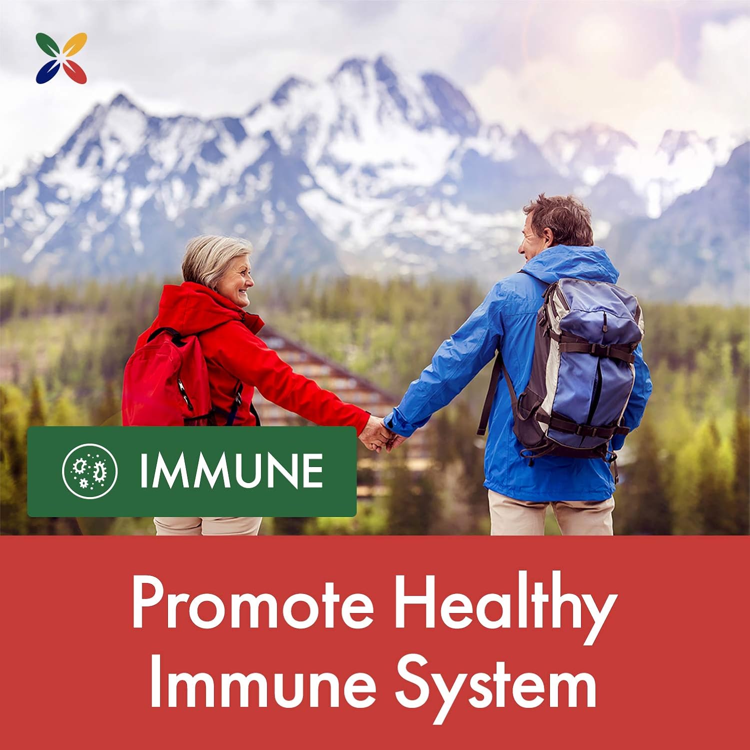 Immunity Defense Supplement with EpiCor, Vitamin C, D, Mushroom Complex - 60 Vcaps