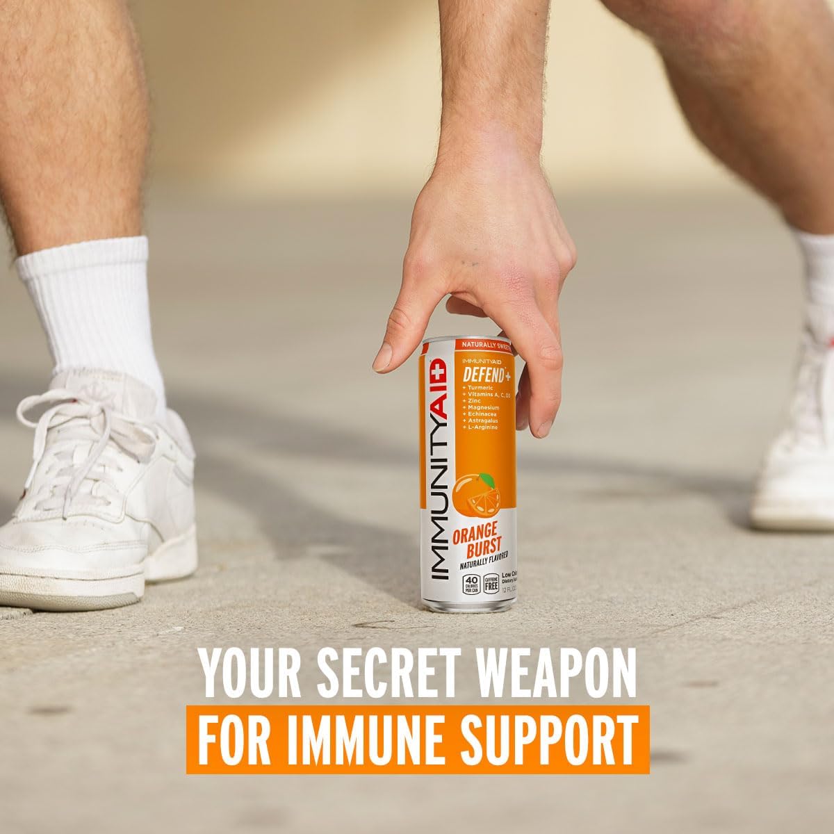 IMMUNITYAID Wellness Blend: Echinacea, Zinc, Astragalus, Vitamin C, Vegan, Gluten-Free, 45 Cal, 12oz cans