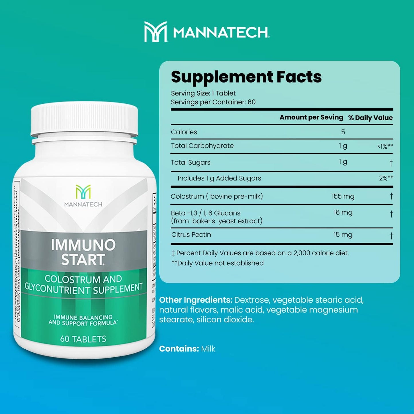 ImmunoSTART Supplement for Immune Balance and Support - 60 Tablets by Mannatech